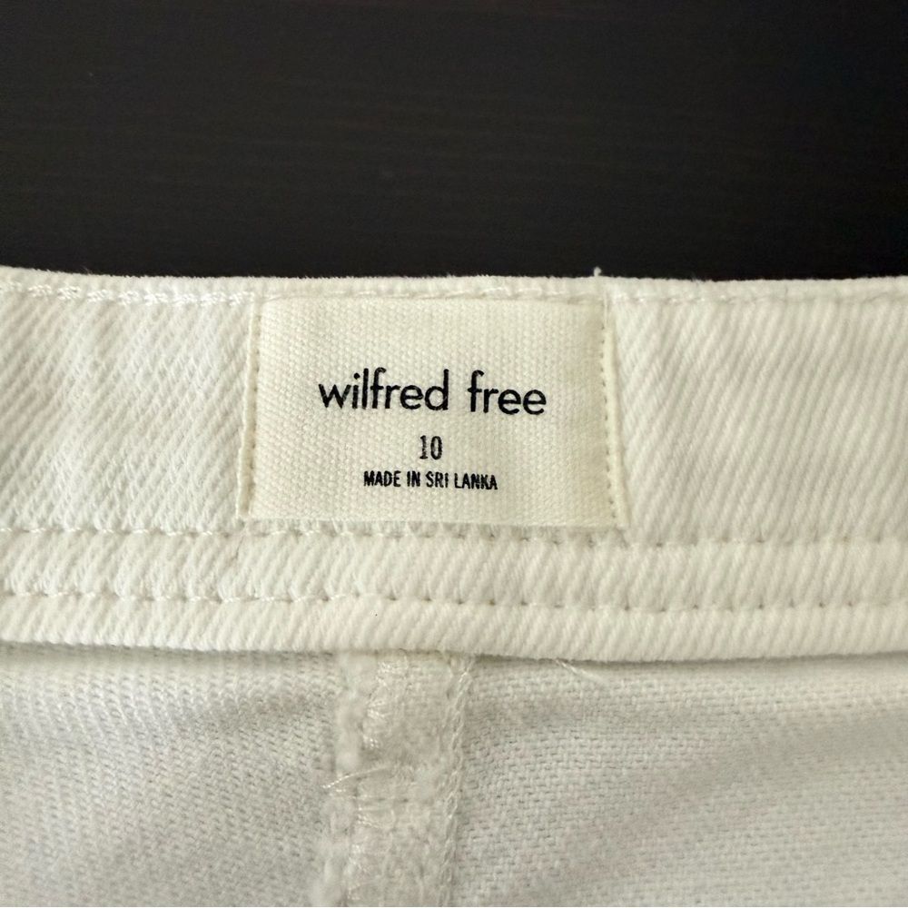 Aritzia Wilfred Free Modern Utility Short Womens Sz 10 White High Rise Denim - Picture 7 of 12